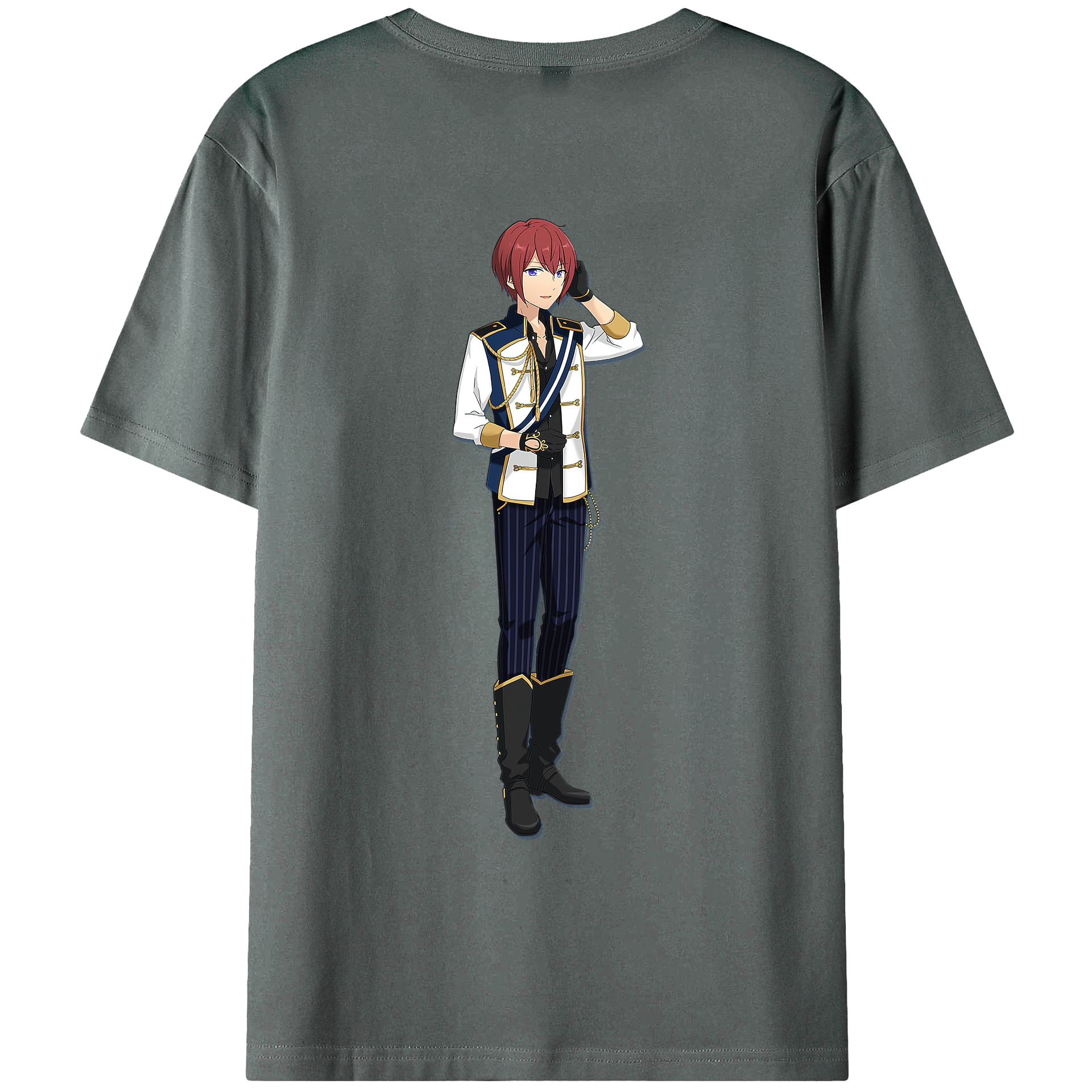 （画像用） あんさんぶるスターズ! Ensemble Stars 綿100％ メンズ半袖Tシャツ（バックプリント） 通気性